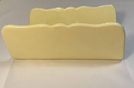 Haeger Pottery 932 Vanity Towel Holder Napkin Envelope 1955-1960s yellow | eBay