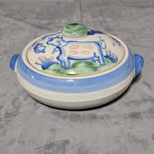 M. A. Hadley"All Gone" Covered Casserole Dish Pig & Cow With Lid | eBay