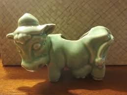 Vintage Mint Green Ceramic Cow Planter  | eBay