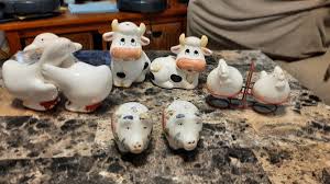 SET OF (4) OLD AND WELL USED / LIGHTLY DAMAGED SETS OF SALT & PEPPER SHAKERS.... | eBay