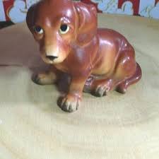 Buy Vintage Ceramic Dauhshund Dog Figurine Japan Brown Dog Statue;artmark Online in India - Etsy