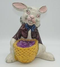 Vintage Jamar ceramic Easter Bunny Rabbit Candy display Handmade Used | eBay