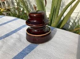 Antique Porcelain Insulator Vintage Root Beer Brown Antique ...