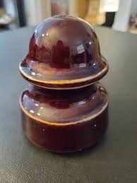 Vintage Brown Glazed Ceramic Insulator | eBay