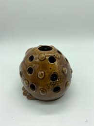 Vintage Glazed Ceramic FROG Candle Tealight Holder w/ cover ...