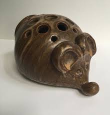 Pottery Flower Frog Mouse Shaped Flower Frog. Unusual ...