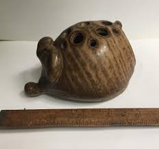 Pottery Flower Frog Mouse Shaped Flower Frog. Unusual ...