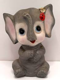 Elephant Bank Ceramic Bisque Made in Taiwan Rare Vintage | eBay