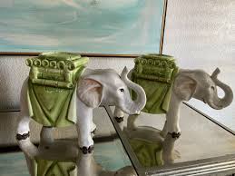 VINTAGE Elephants ABIGAILS ITALY Candle Holders PAIR 8 ...