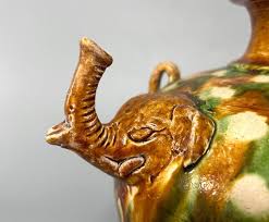 Tang Tri-color Dragon-handled Four-necked Vase - Shop ...