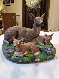 Vintage Ceramic Momma Deer and Fawns - Etsy
