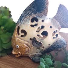 Glazed Ceramic Fish Incense Burner: Coastal Decor Candle Holder - Etsy