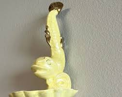 RARE Vintage Yellow Koi Fish Wall Hanging, 50's Ceramic ...