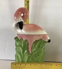 Vintage RARE Metlox Calif USA Flamingo Cookie Jar Mid ...