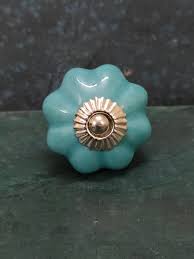 Set of 6 Beautiful Flower Ceramic Hand Painted Knobs ...