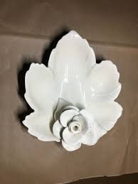 Mud Pie vintage Maple leaf and Rose Nut or candy dish made ...