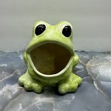 Green Ceramic Frog Sponge Holder Big Mouth Soap Dish Kitchen ...