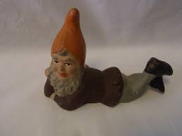 Yard Gnome Lies Ceramic Gartenzwerg Vintage German #OBN15 | eBay