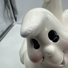 Vintage X-Large Halloween Light Up Ceramic 5 Ghosts Pumpkin Rare Lamp 14” X 9” | eBay