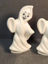 Vintage Ceramic Ghosts Halloween Figurines 4.5" Set of 2 ...