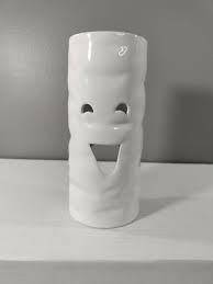 WHITE CERAMIC HAPPY GHOST LUMINARY TEA LIGHT CANDLE HALLOWEEN 8" TALL 3" DIA. | eBay