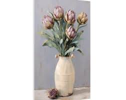 Rustic Artichoke Bouquet Floral Decor Canvas Print - Etsy