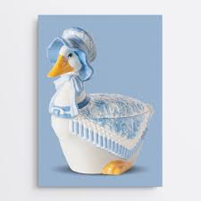 Cookie Jar Canvas Art - Blue Bonnet Goose | BAM – BABY ART MART