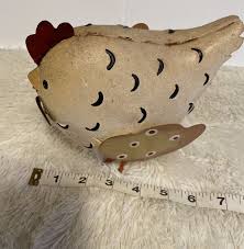 Unique Country Rustic White HEN STATUE Chicken Bird Fowl Figurine Z5 | eBay