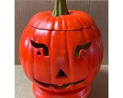 Vintage Ceramic Pumpkin With Light 11" Tall X 9" in Diameter - Etsy