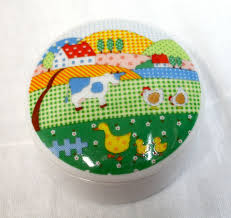 USED: Ceramic Folkart style jewelry case collectible | eBay