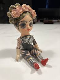 Frida Kahlo Ceramic Doll ooak Fugi Naim