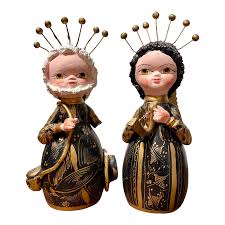 Mid-Century Modern Angel Figurines - Set of 2 | Chairish