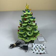 VTG Mr Christmas Nostalgic XMAS Tree - 15" - Painted Ceramic - Light-Up w/ Bulbs | eBay