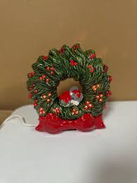Vintage Tampa Bay Christmas Wreath 11" With Sleeping Mouse ...