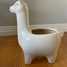West Elm white Ceramic Llama Planter for Sale in San Bruno, CA - OfferUp