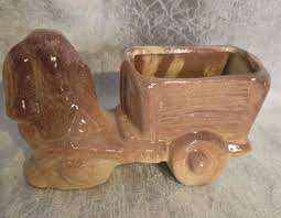 Planter Figurine Cocker Spaniel Pulling Cart 3in long x 2 3 ...