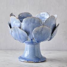 Large Ceramic Petal Vase, Blue | Reed Smythe & Company