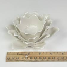 Echo Point Ceramic Lotus Flower Tea light Holder Candle ...
