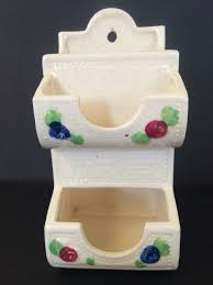Vintage Ceramic Match Box Holder - Etsy