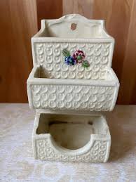 Vintage 1950s Ivory Ceramic Match Wall Holder -- MADE IN ...