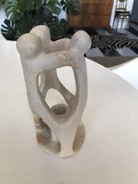 African Carved Soapstone Figures with Candle Holder | eBay