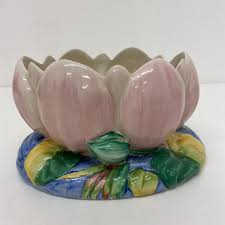 CLARICE CLIFF Water Lily Bowl Planter 973 Art Deco Newport Pottery B8* | eBay