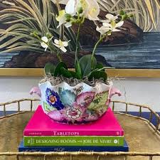 Tobacco Leaf Porcelain Jardinière Planter - Etsy