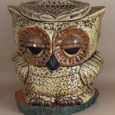 Antique Ceramic Owl Cookie Jar - Etsy