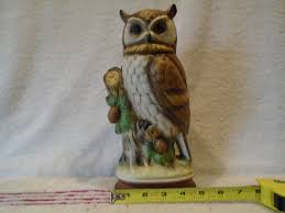 Owl Standing On A Branch 11" Tall Great Detail And Color Made In Japan | eBay