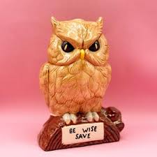 Vintage 1950s, Wise Owl Coin Bank, Ceramic Figurine, See No Evil, Ceramaster Japan, Mid Century, Piggy Bank, Owl Statue BK 57, Figural - Etsy