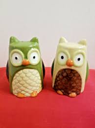 Tag Salt & Pepper Shakers Owl Set | eBay