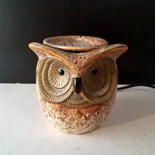 Amazing Speckled Brown Ceramic Horned Owl Wax Warmer ...