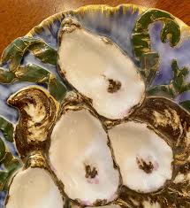 Antique French Limoges Porcelain Presidential Oyster Plate, Circa 1880-1890 at 1stDibs