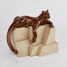 Lot - Janet Rosetta Bronze Cougar Sculpture